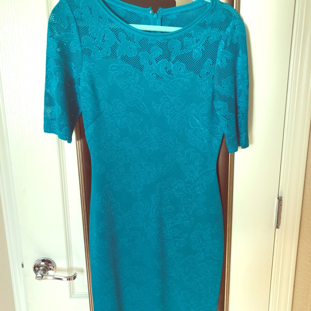 St. John turquoise knit dress